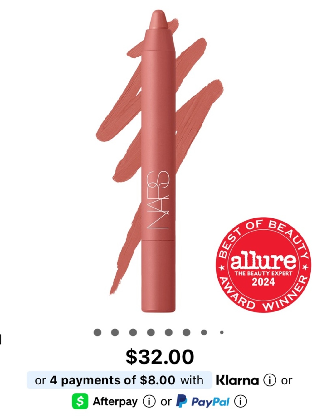 NARS Velvet Matte Lip Pencil — Take Me Home (Tan Rose). New in Box
